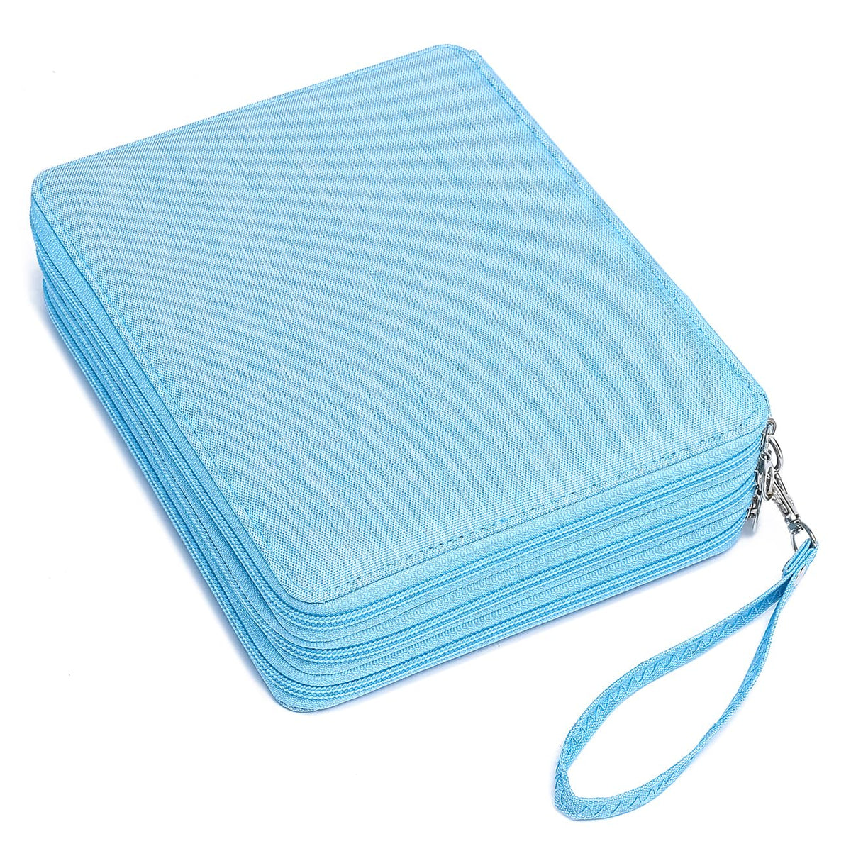YOUNGCOL Deluxe Oxford Fabric Colored Pencil Case - 120 Slots Pencil Holder with Handle Strap Large
