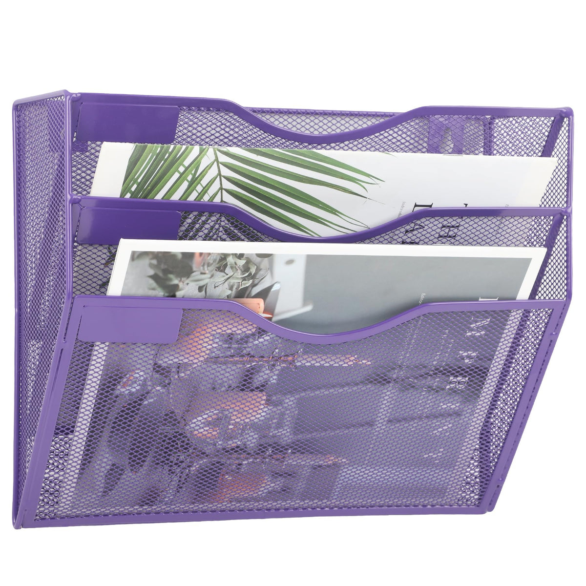 EASEPRES 3 Pocket Mesh Hanging Wall File Organizer, Wall Mounted Mail Paper Document Folder Holder