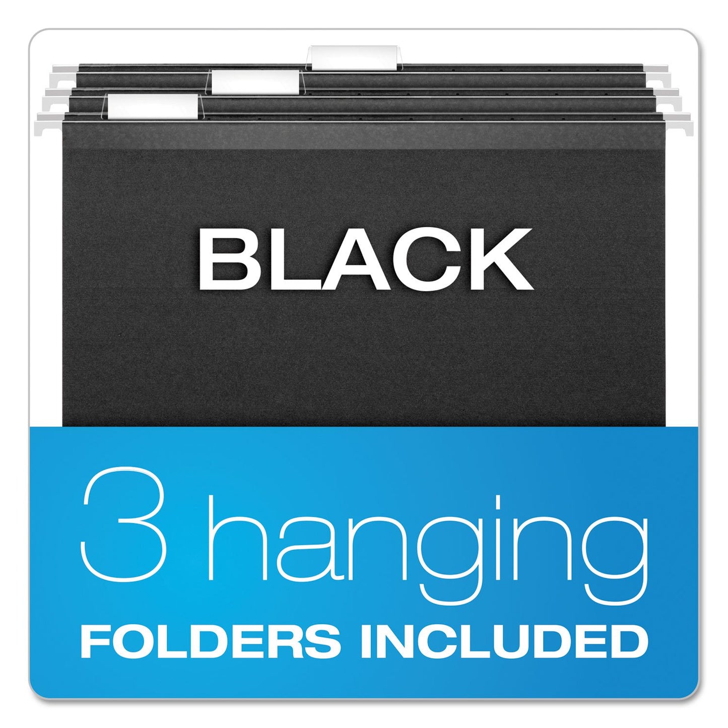 Pendaflex Portable File Box with File Rails, Hinged Lid with Double Latch Closure, Black, Includes