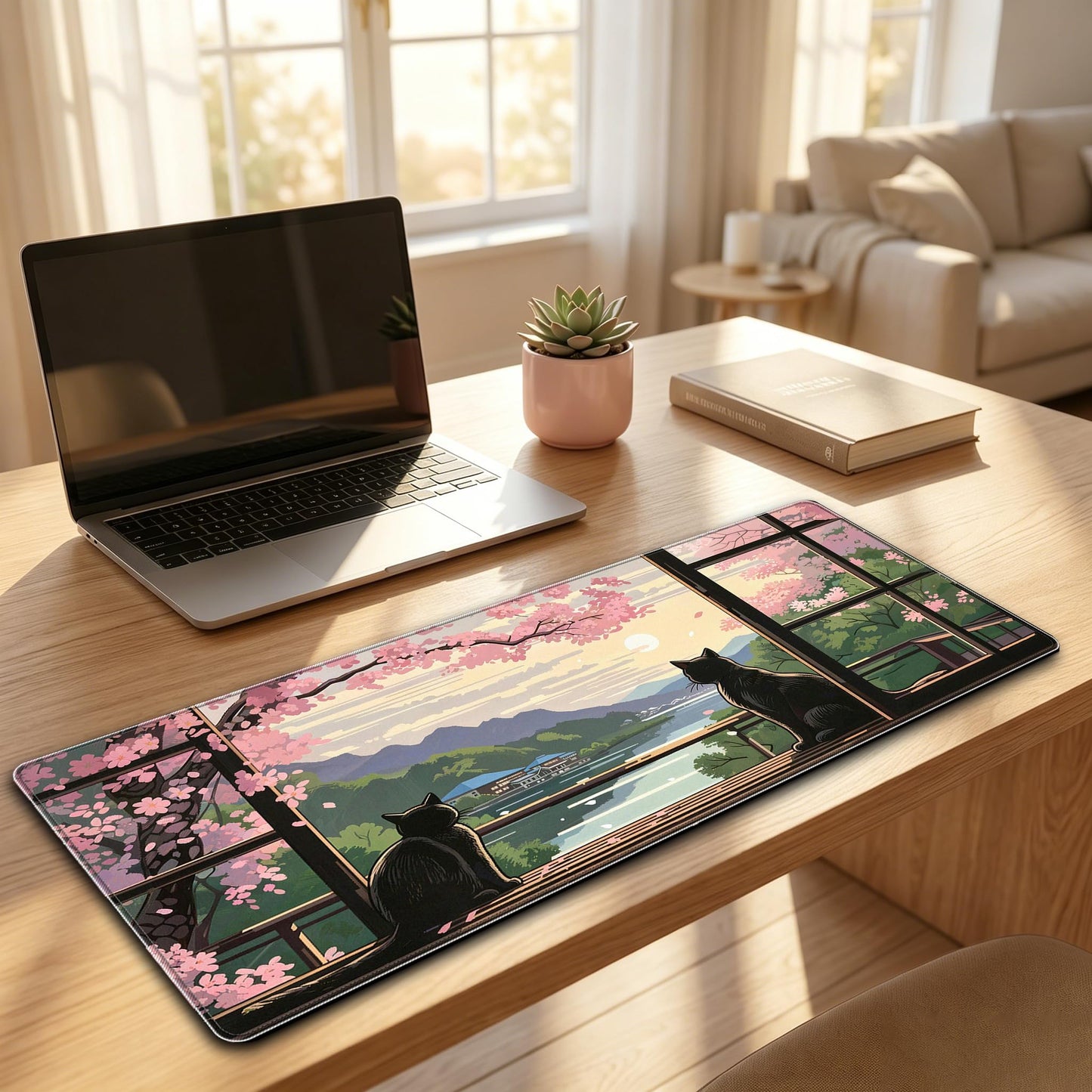 PEPYJAN Large Mouse Pad, Rubber, Non-Slip Base, Fade-Resistant for Gaming and Office, 31.5 x 11.8