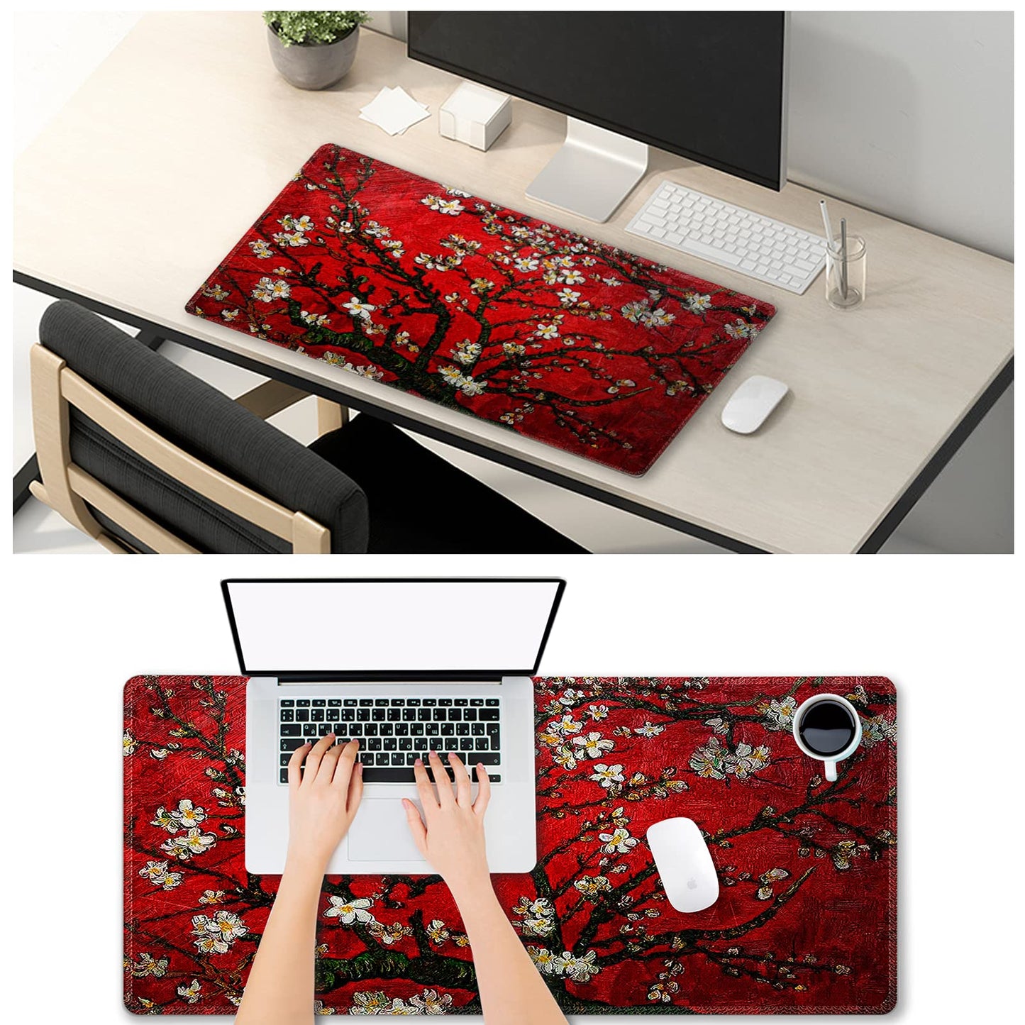 Extended Gaming Mouse Pad XXL ArtSo Large Keyboard Mat Long Mousepad Desk Decor Writing Pad Non