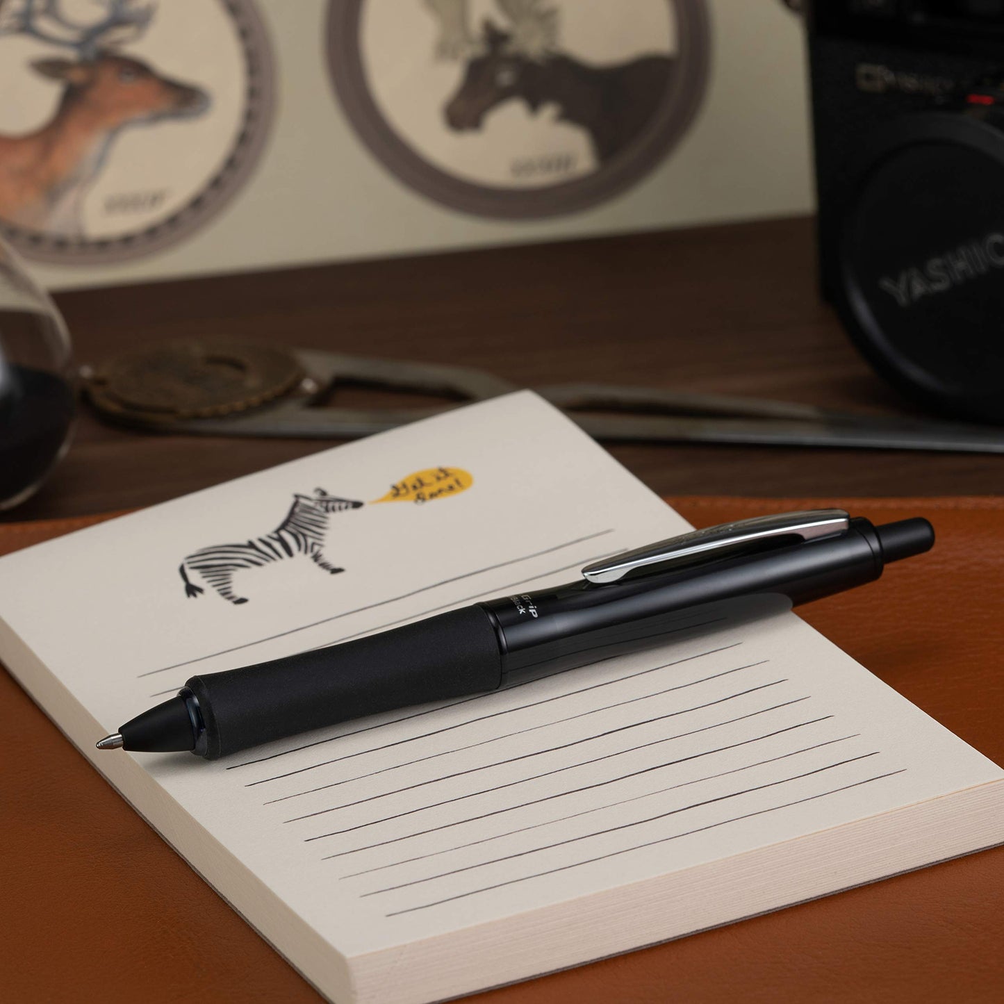 PILOT Dr. Grip FullBlack Ballpoint Pen, Black Ink, 3-Pack
