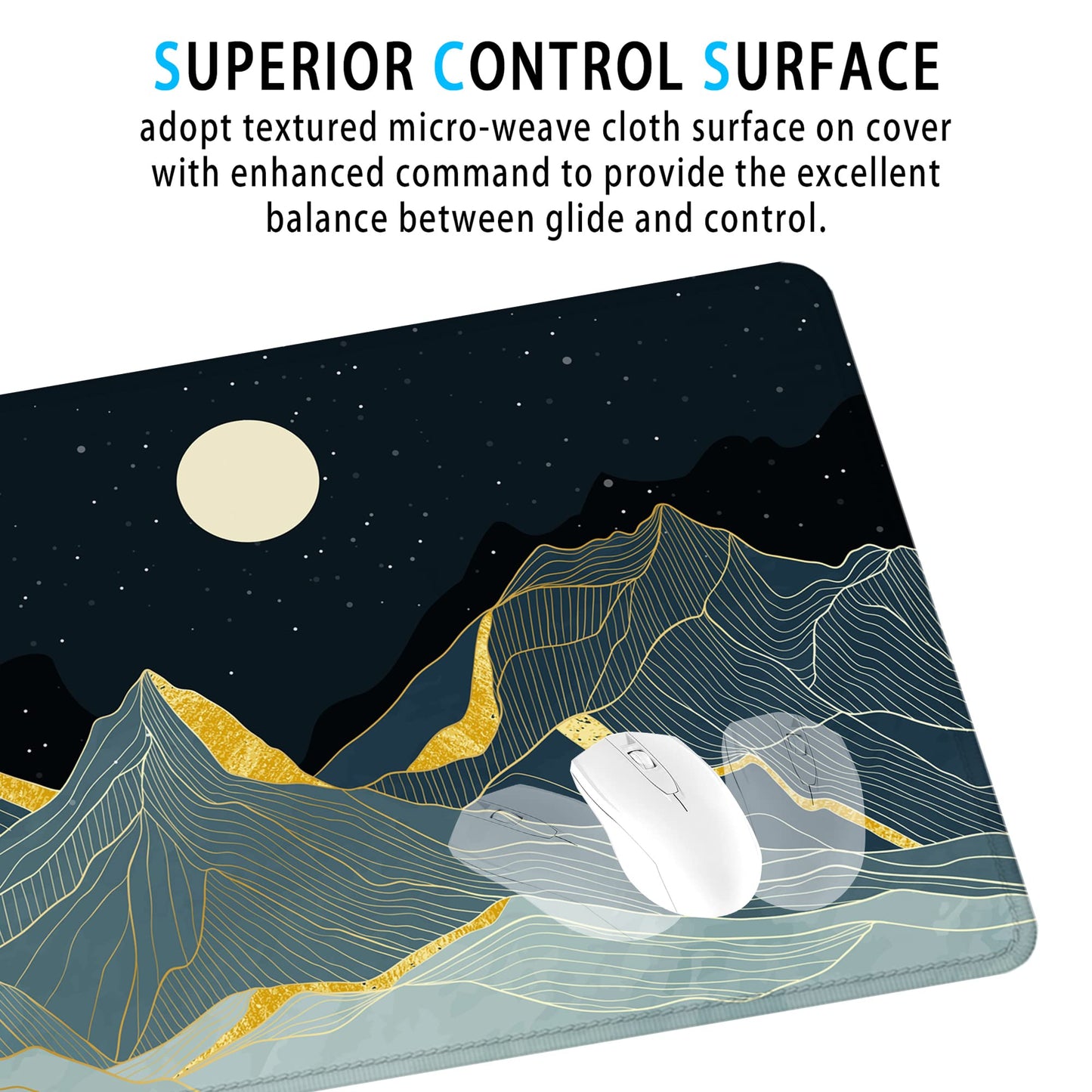 ZTHLL Large Mouse Pad Mountains Landscape Gaming Mouse Pad,Desk Mat Computer Keyboard with Non Slip