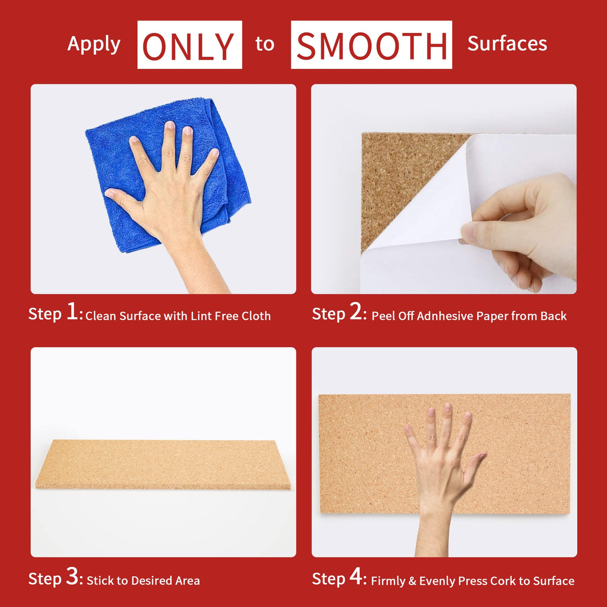 ODOME Cork Board Tiles 17”X 8” – 1/2” Thick Cork Board – Bulletin Board – Pin Board Decoration for