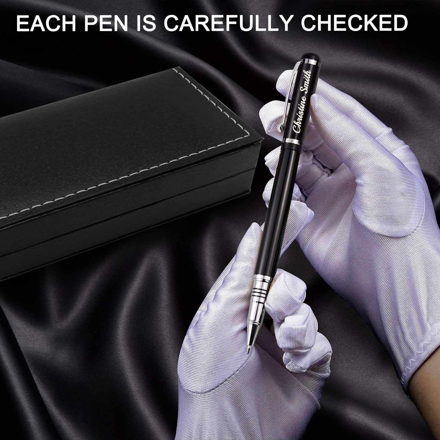 Amlion Personalized Pens Custom Engraved Pen with Name, Refillable Medium Refill, Personalized