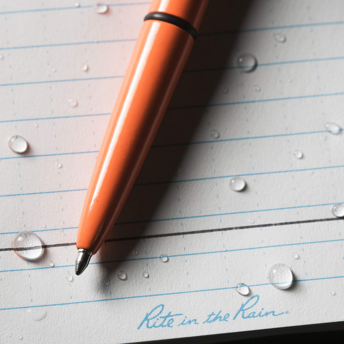 Rite In The Rain Weatherproof Blaze Orange Bullet Pen, Black Ink (No. OR96), 5.25 x 0.375 x 0.5"
