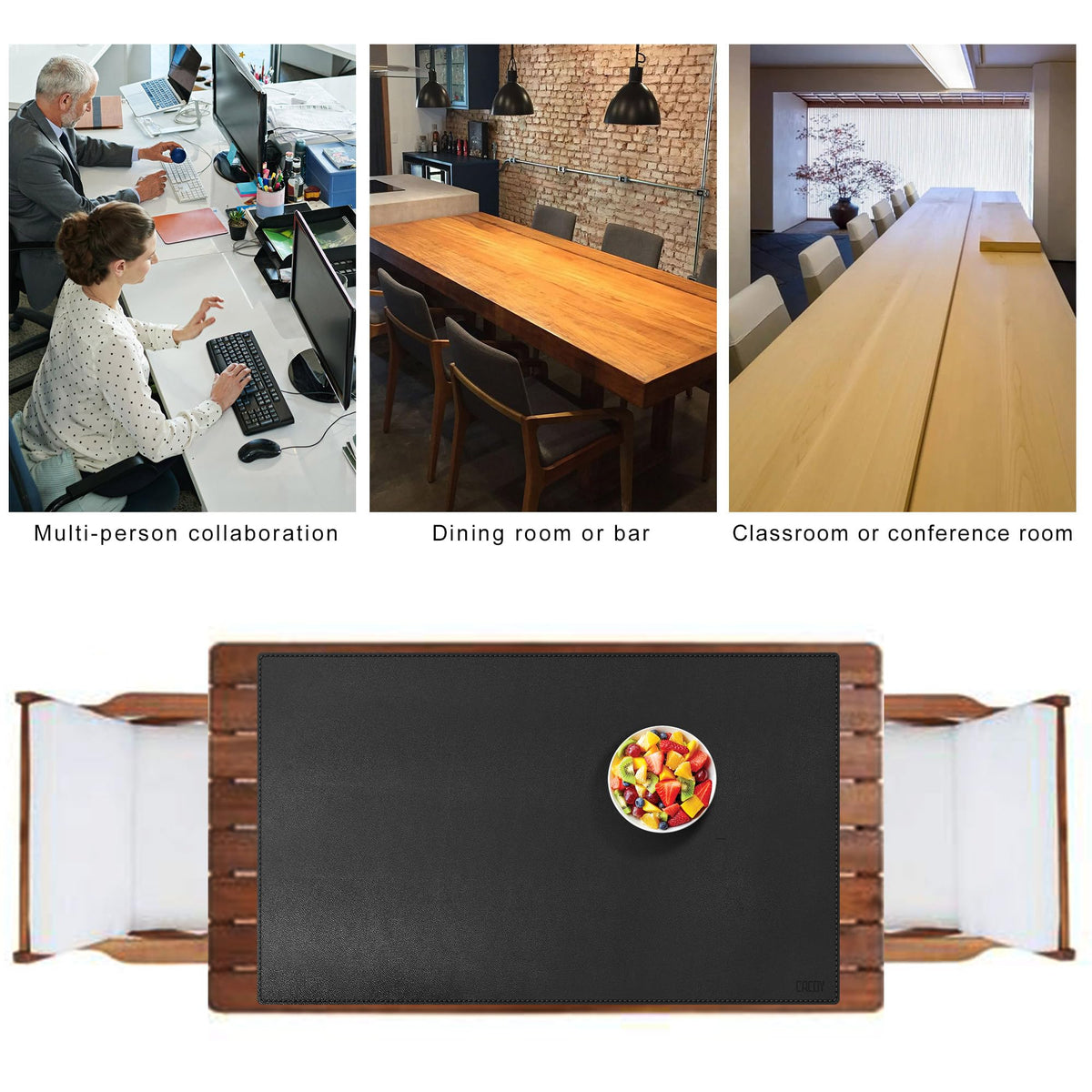 Cacoy 48" x 31.5" Leather Desk Pad, Large Gaming Mouse Pad for Desk, Office Desk Pad Blotter, XXXL