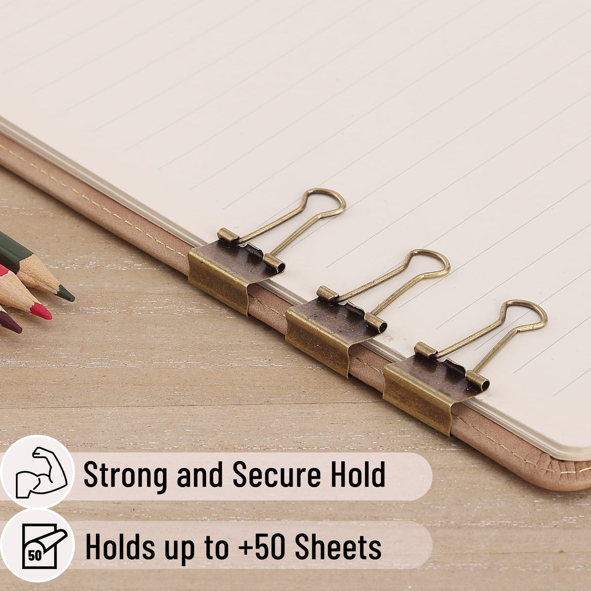 Mr. Pen- Small Binder Clips, 50 pcs, 0.75", Small Size