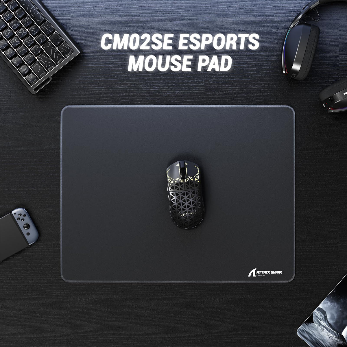 ATTACK SHARK CM02SE Gaming Mouse Pad for Esports Speed Mouse mats for Desk Waterproof Surface