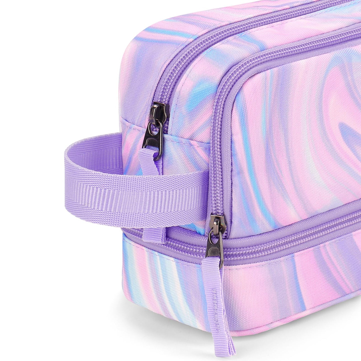Choco Mocha Purple Pencil Case for Girls, Large Soft Zipper Pencil Pouch for Teen Girls, Pencil Bag