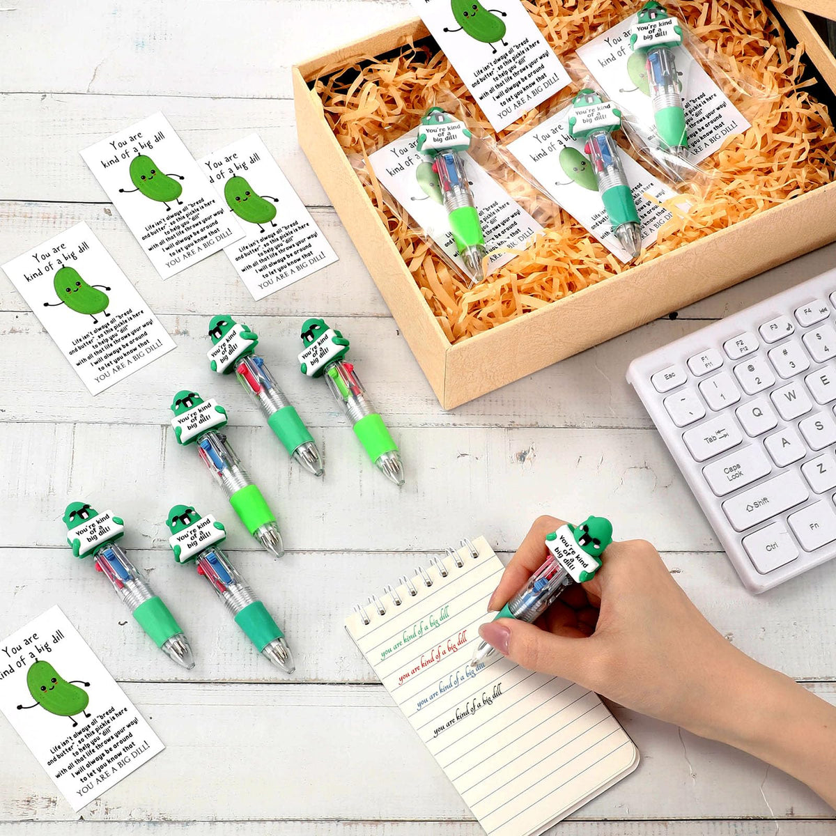 Sayglossy 24 Sets Back to School Pickle Party Favor Pens Gift Bulk