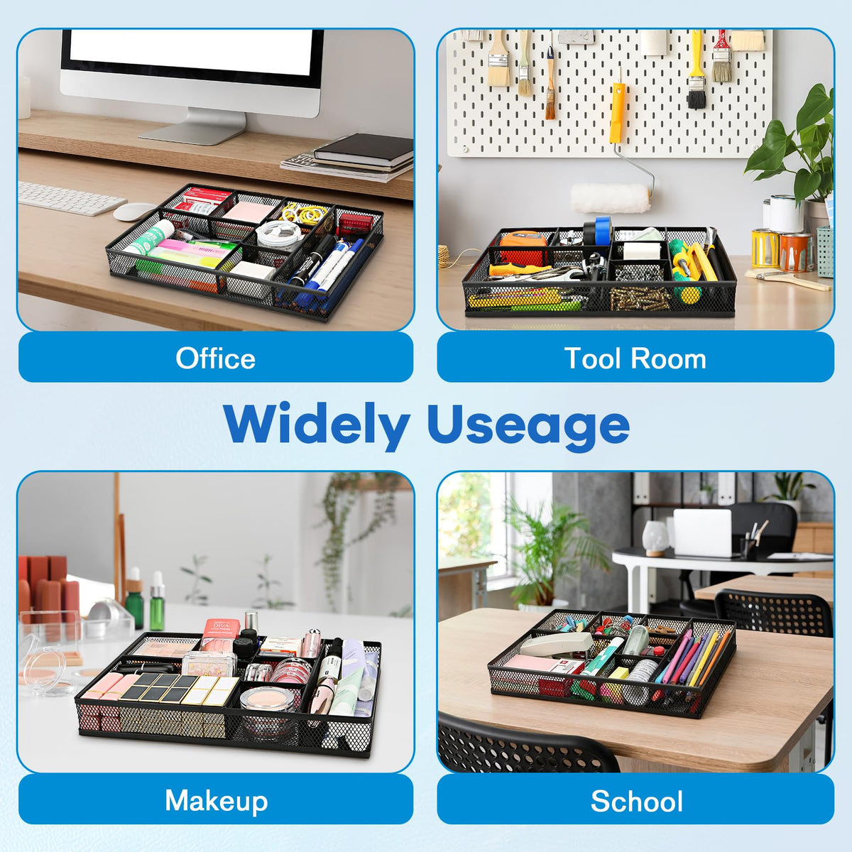 shenee Desk Drawer Organizer Tray,Drawer Organizer for Office and Home,Desk Organizer with