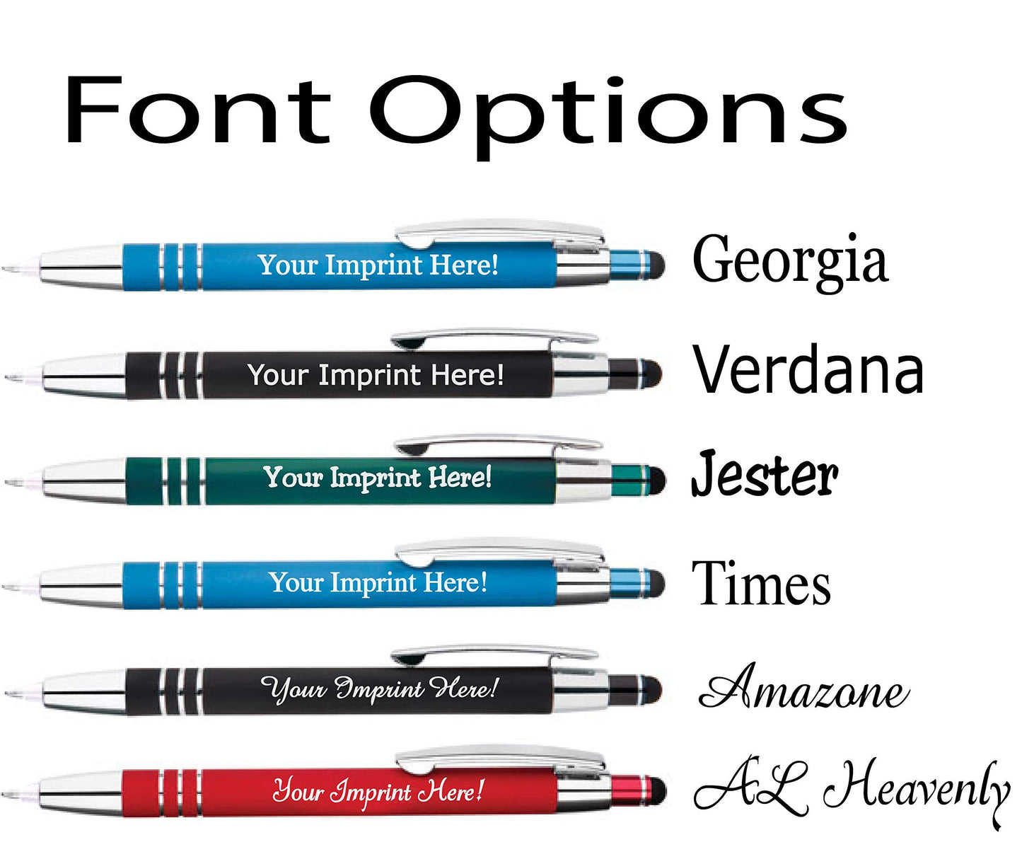 ExpressDesigns™ - Personalized Pens Gift Set - 2 Pack of | LED Flashlight Soft Touch Metal Pens