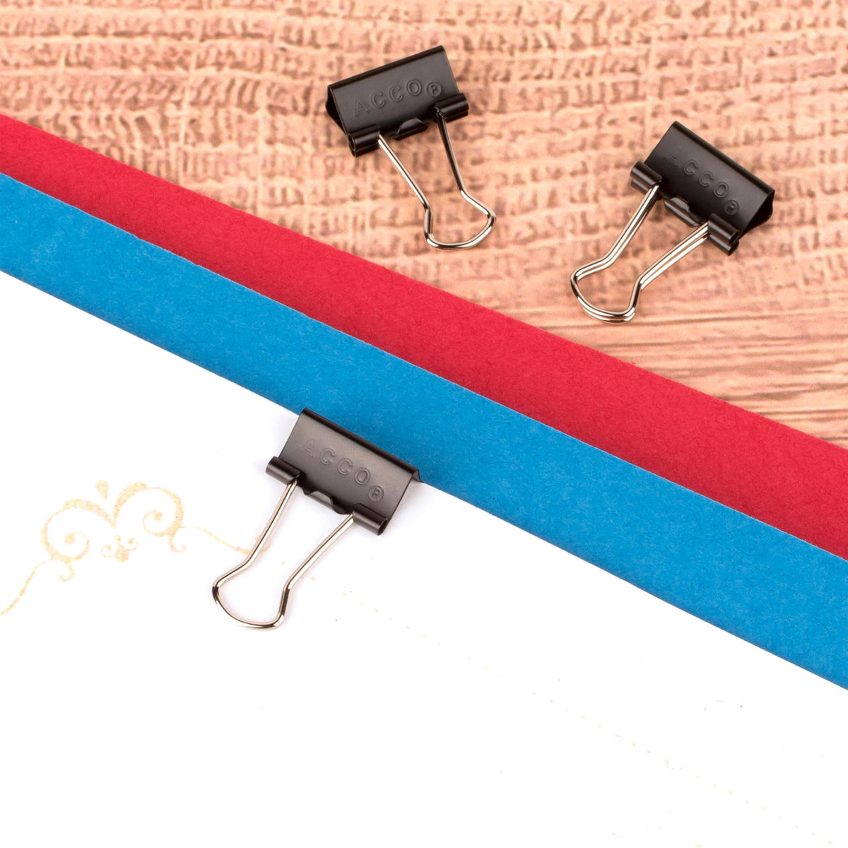 ACCO BRANDS 72020 Small Binder Clips, Steel Wire, 5/16 Cap, 3/4w, Black/Silver, Dozen