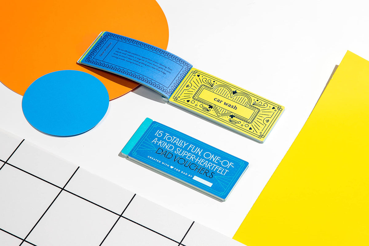 Knock Knock Fill in the Love Dad Vouchers, Book of 15 Unique Dad Coupons, 7.5 x 3.25-inches