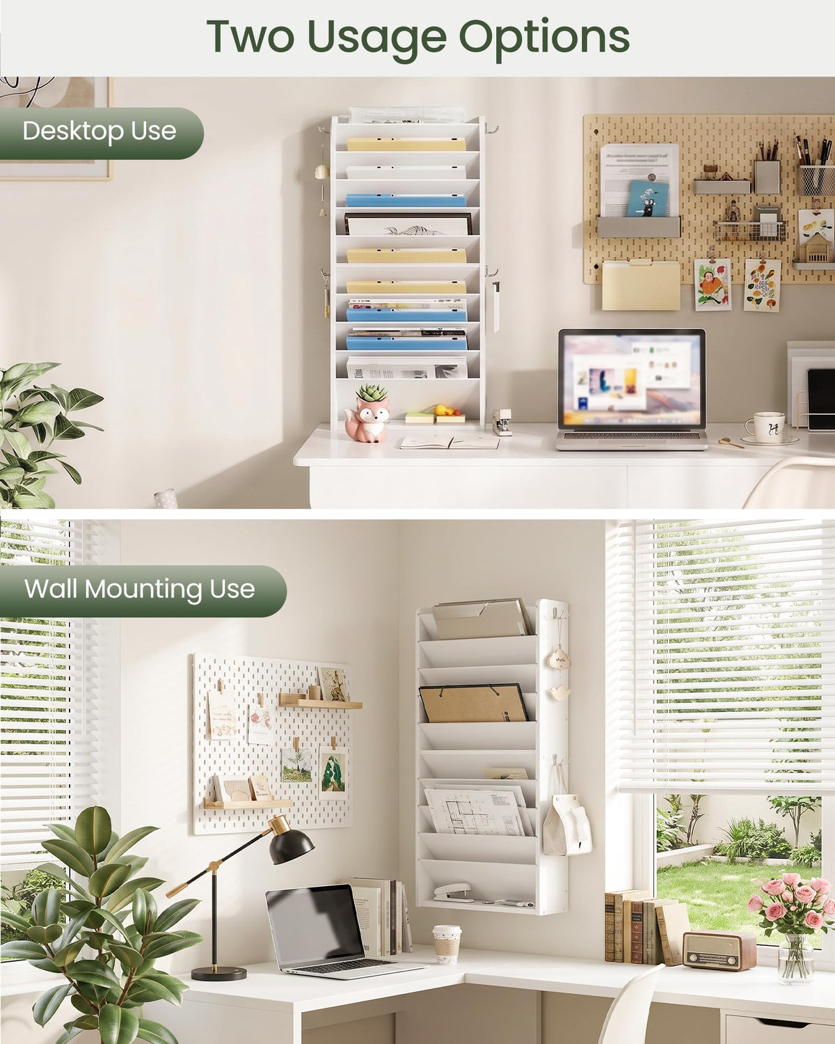 CHOEZON Wall File Organizer, 10-Tier Hanging Mail Organizer