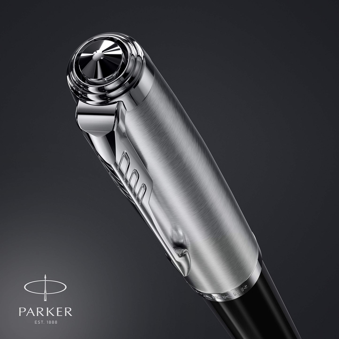 Parker 51 Ballpoint Pen Black Barrel with Chrome Trim Medium Point with Black Ink Refill Gift Box