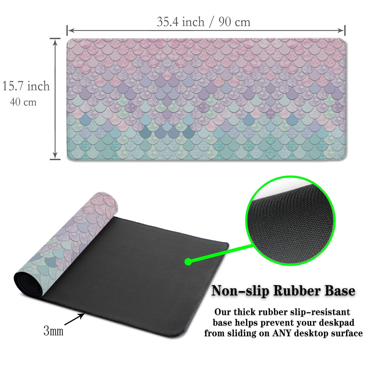 Samgula XXL Mouse Pads Pink Desk Pad, Gaming Mouse Pad Desk Decor for Girls Desktop Mat, Keyboard