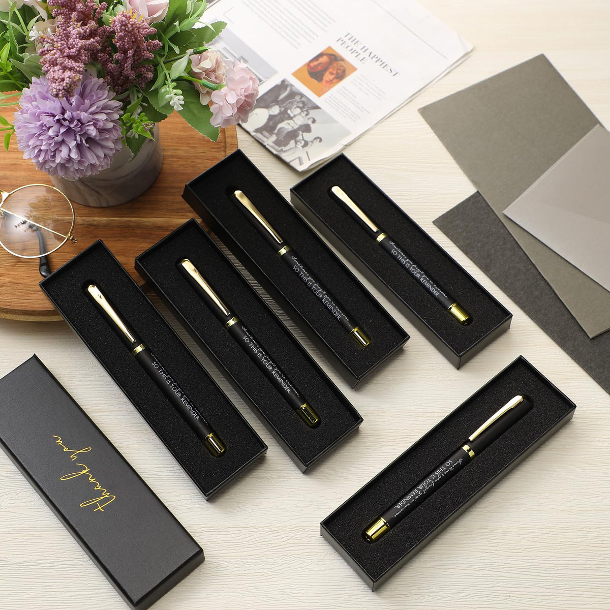 PerKoop 10 Sets Thank You Gifts, Appreciation Pens with Boxes for Men Women