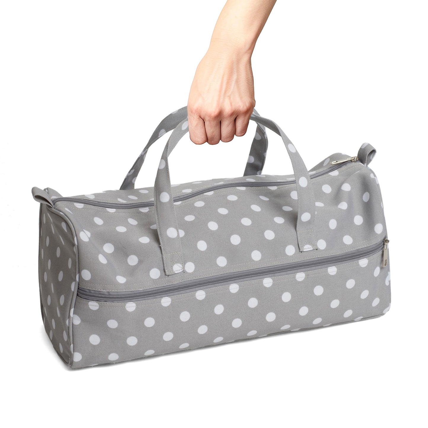 Hobby Gift Knitting Bag Large Yarn Storage Bag with Zippered Compartments for Knitting Needles