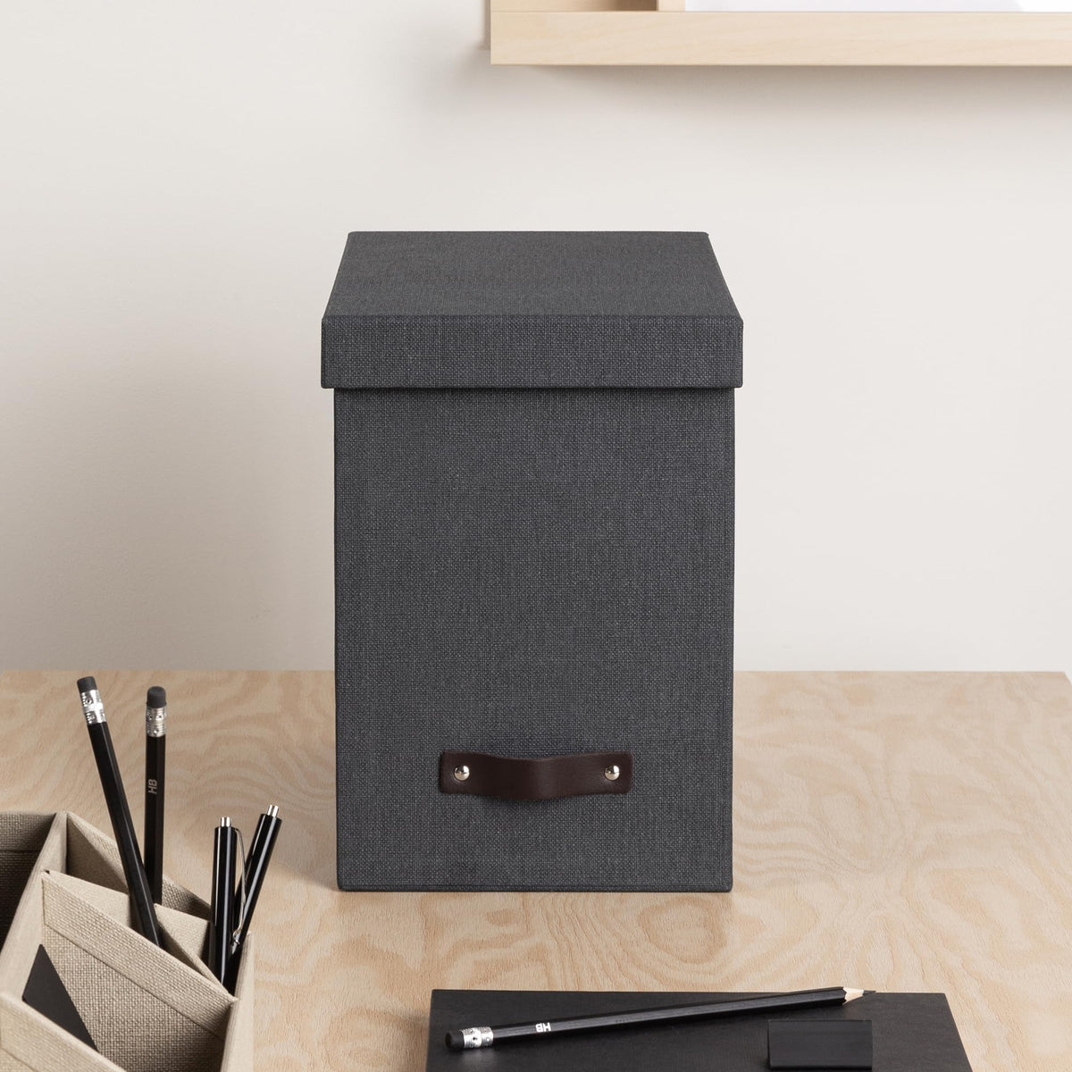 Bigso John Desktop File Box - Storage Solution and Document Organizer for Important Paperwork