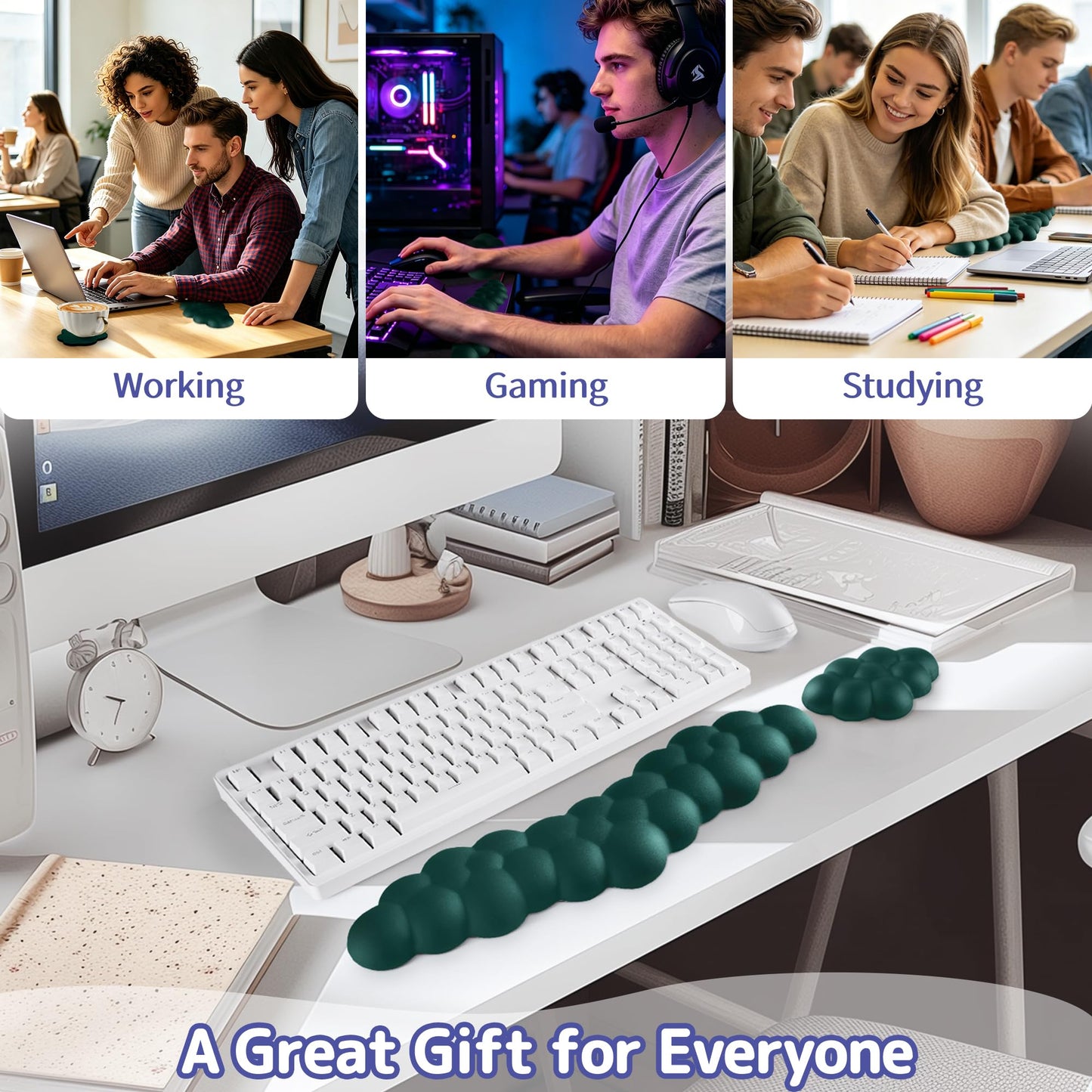 Sushret Cloud Wrist Rest for Keyboard and Mouse, Cloud Keyboard Wrist Rest