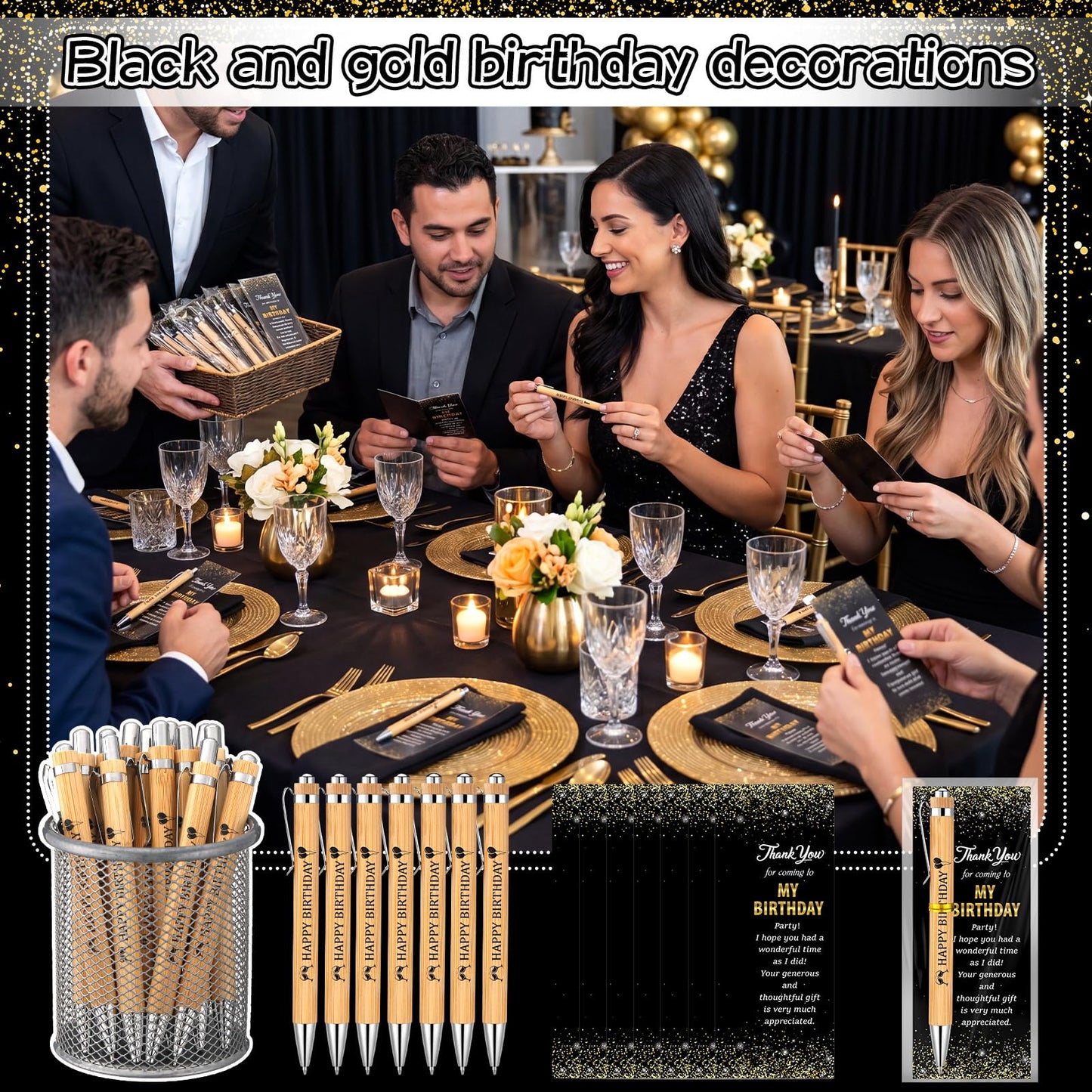 Sayglossy 50 Sets Happy Birthday Party Favors for Guests
