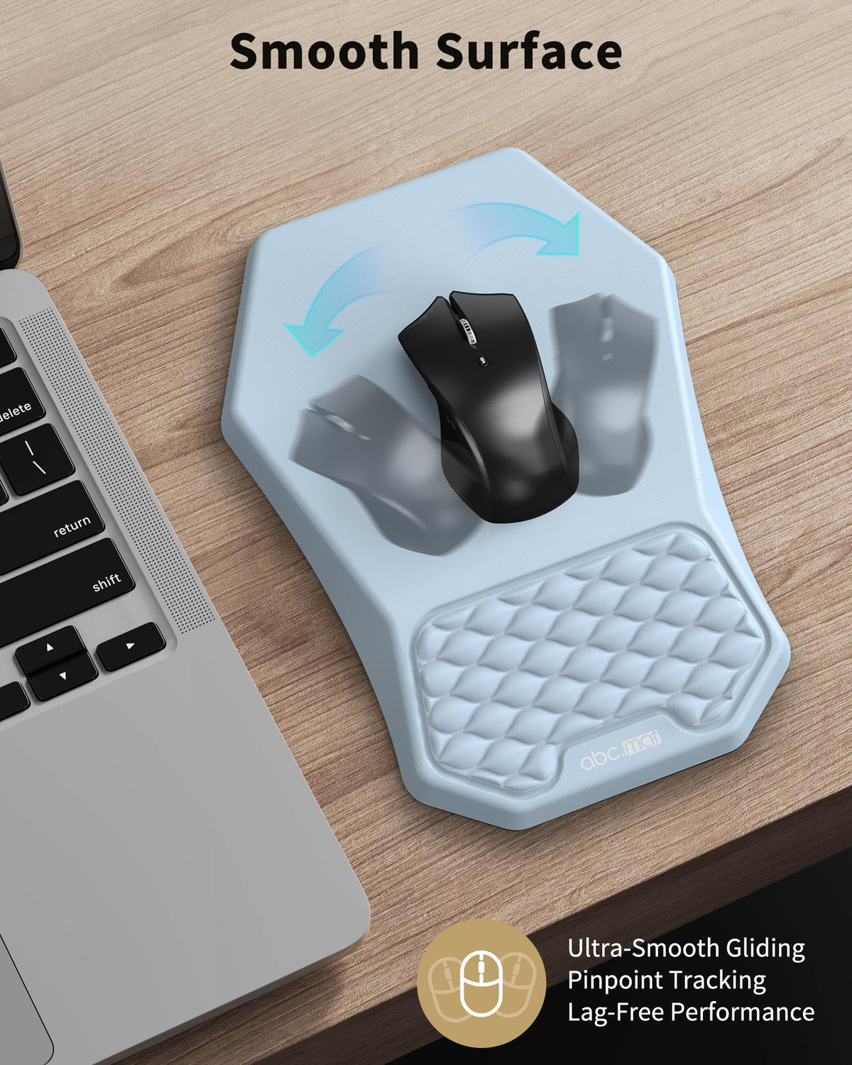 Ergonomic Mouse Pad with Wrist Rest & Keyboard Wrist Rest Support Set