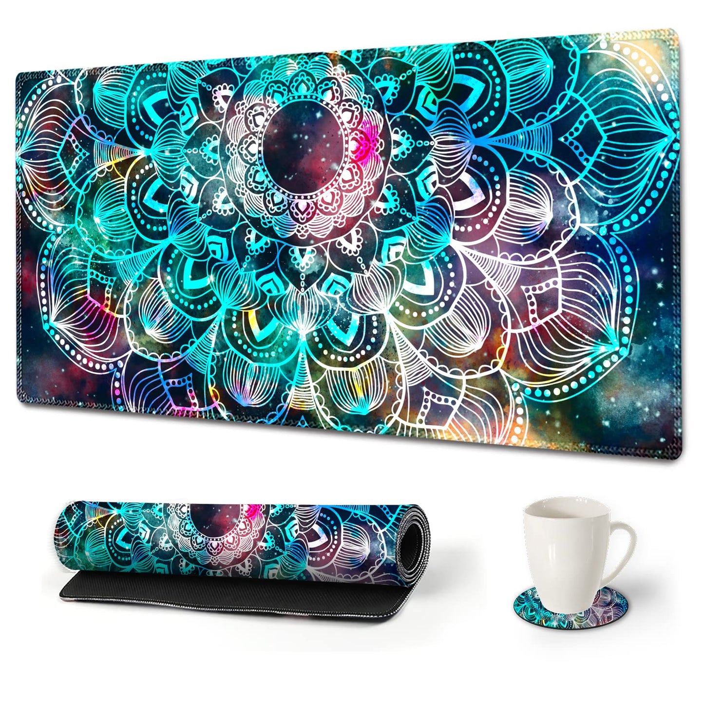 Large Gaming Mouse Pad, AIMSA Extended Mouse Pad with Stitched Edge, XL Keyboard Mouse Mat Non-Slip