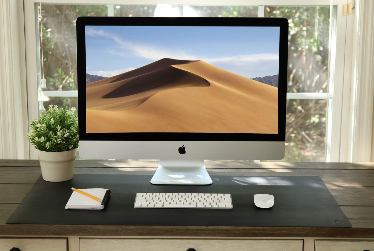 Vine Creations Leather Desk Mat Large 32" x 17", Desk Protector Mat, PU Leather Desk Pad, Large