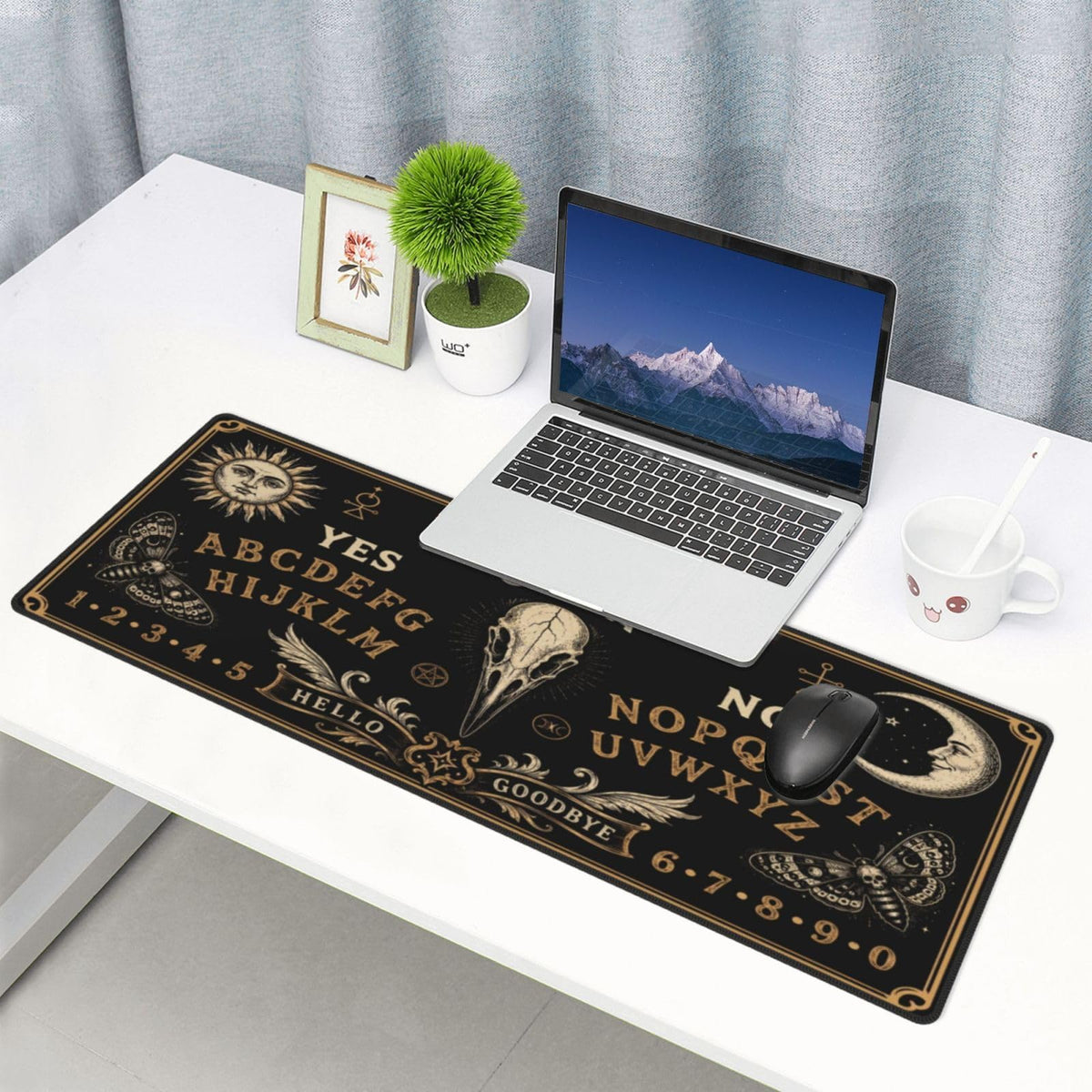 Sun and Moon Mystic Goth Witchy Mouse Pad Extended Large Gaming Mouse Pad XL Oversized Desk Pad