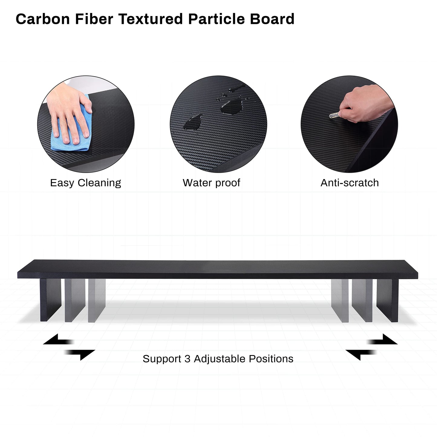 EUREKA ERGONOMIC Dual Monitor Stand Adjustable Carbon Fiber