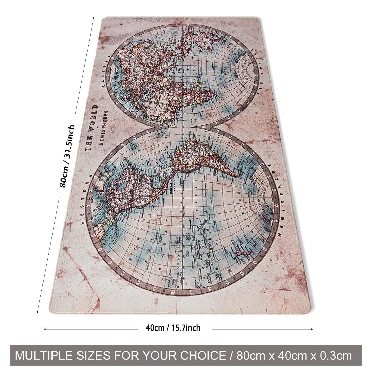 DOBAOJIA Map Mouse Pad, Large Extended Mouse Pad Keyboard XXL 31.5” x 15.8”