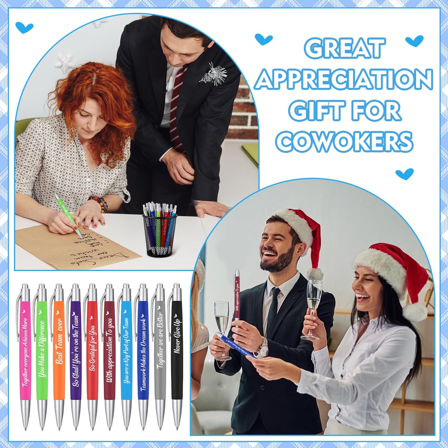 Yeaqee 100 Pcs Motivational Pens, Multicolored, Member