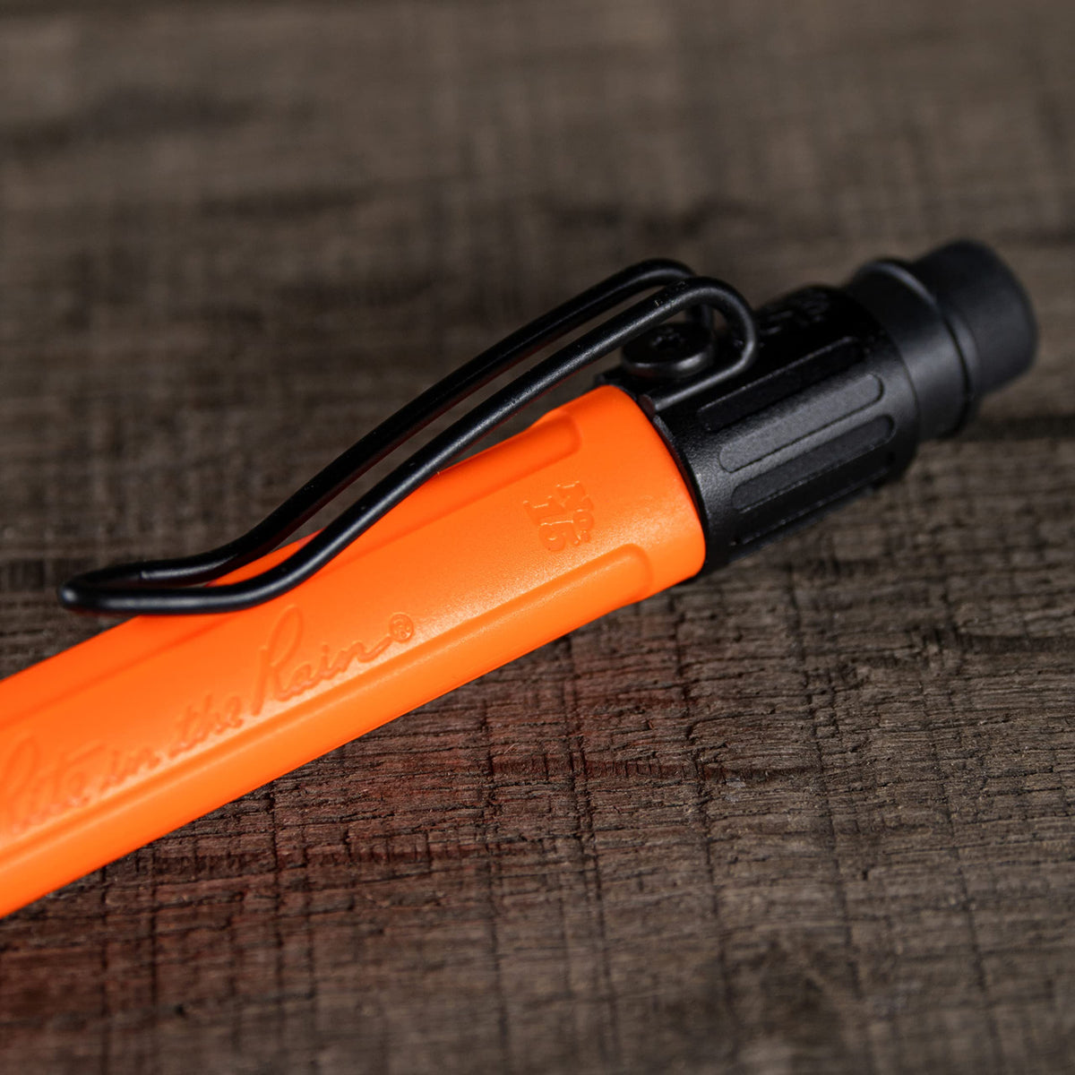 Rite in the Rain Weatherproof Mechanical Pencil, Orange Barrel, 1.3mm Dark Lead, 12 lead refills