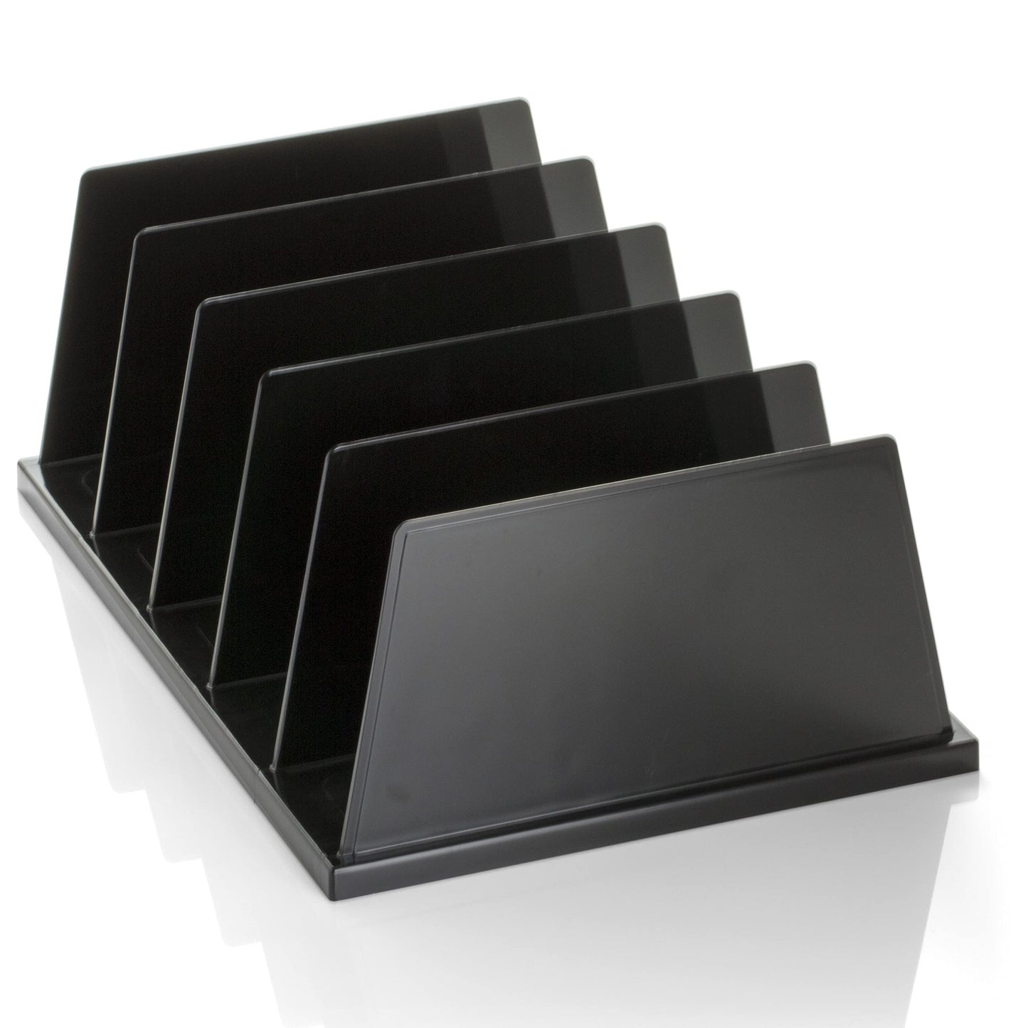 Officemate Recycled Large Standard Sorter, 5 Compartments, 13.5 x 9 x 5 Inches, Black (26192)