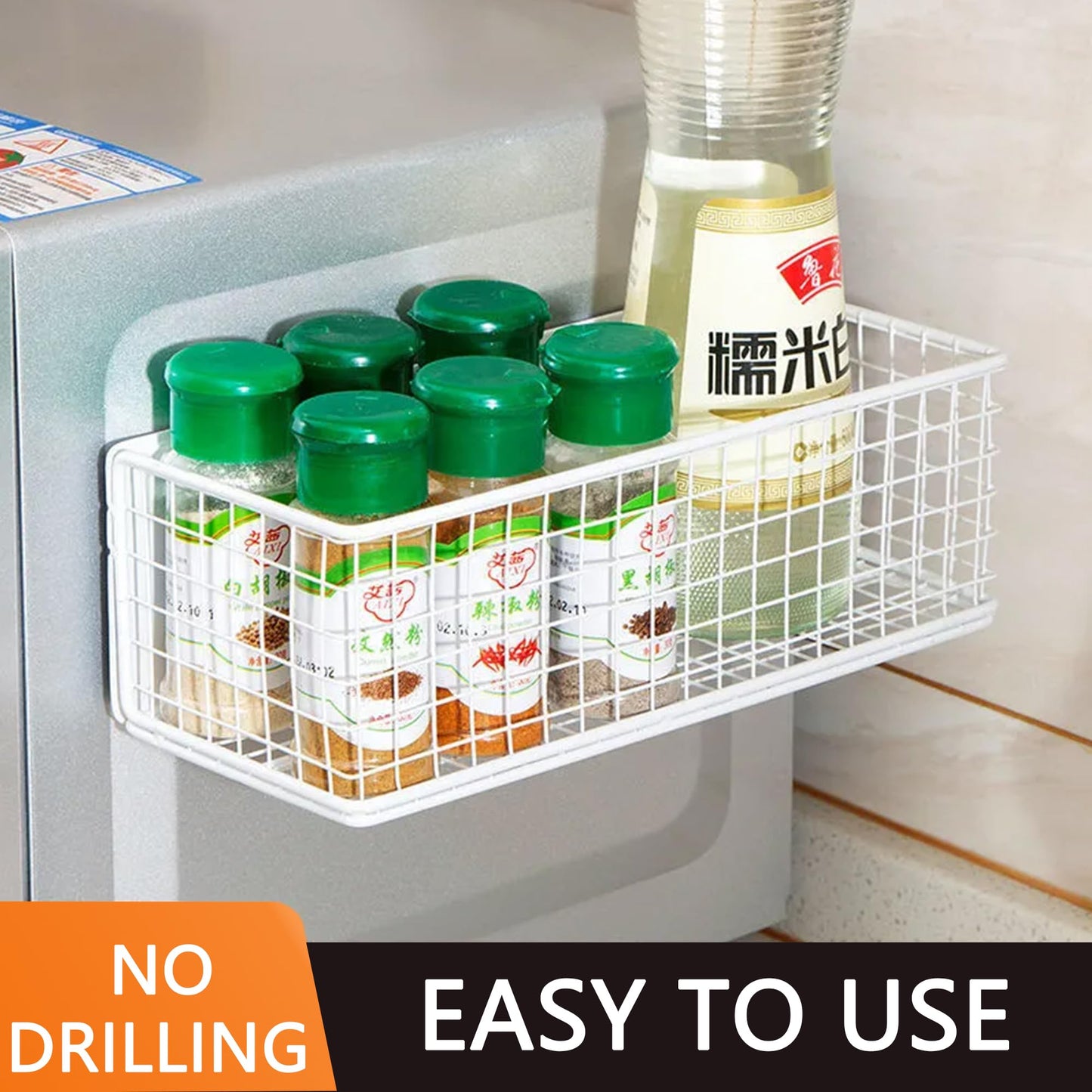 Magnetic Shelf Fridge Basket Bin for Whiteboard Washer Dryer Locker Cabinet