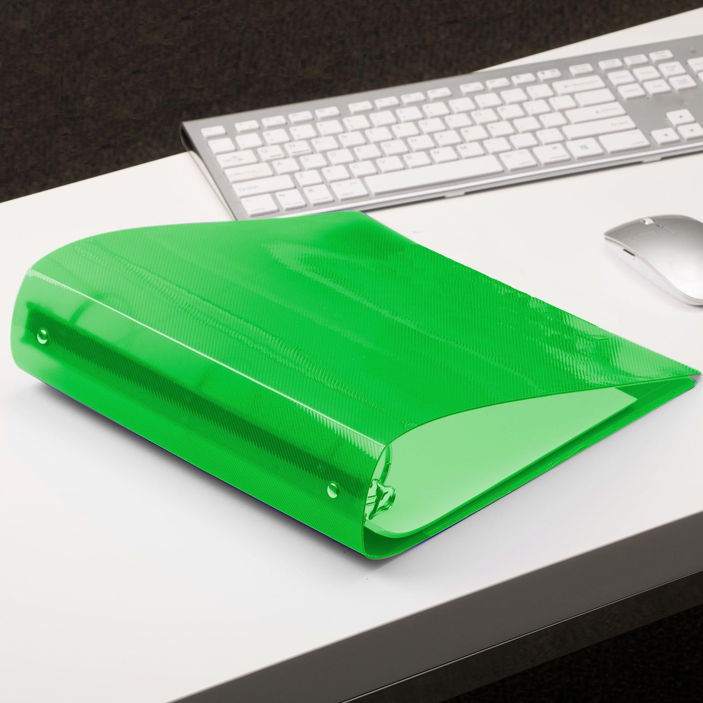 JAM PAPER Plastic 2 inch Binder - Green 3 Ring Binder - Sold Individually