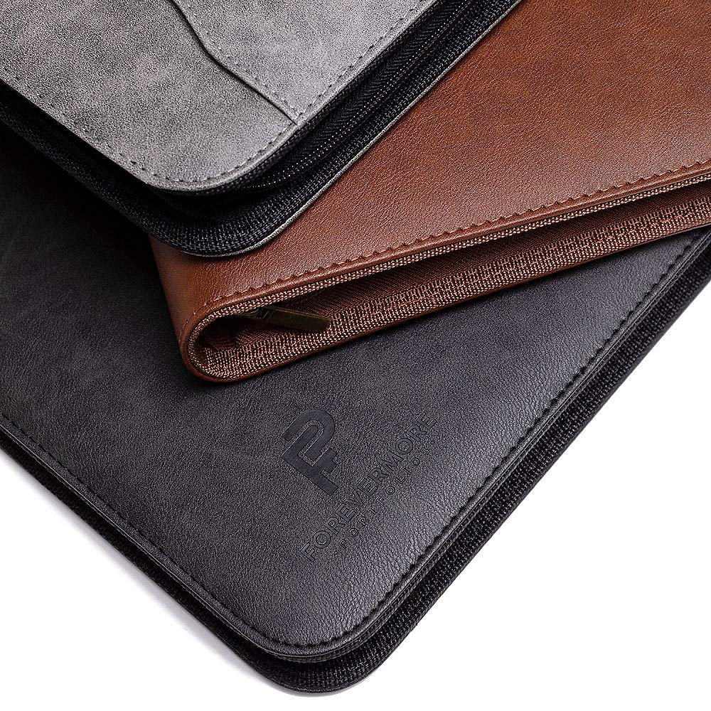 Forevermore Portfolio Binder, 1.5" Permanent 3-Ring, Vegan Leather, Black