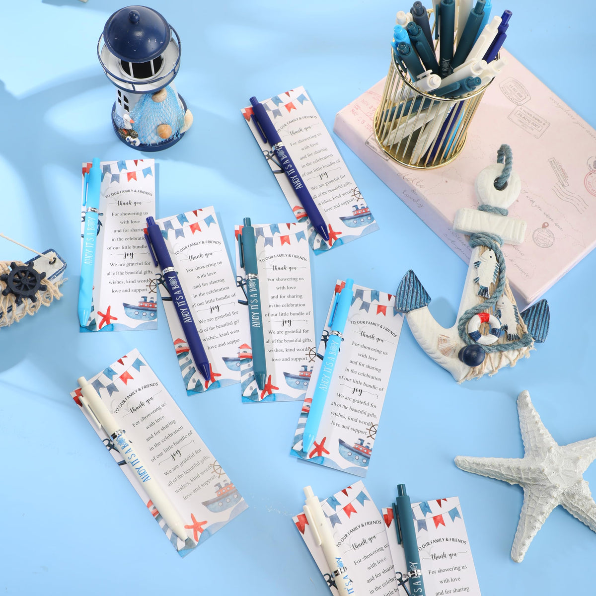 Engrowtic 50 Set Baby Shower Gifts Pens for Guests Bulk Baby Shower Party Favors Retractable