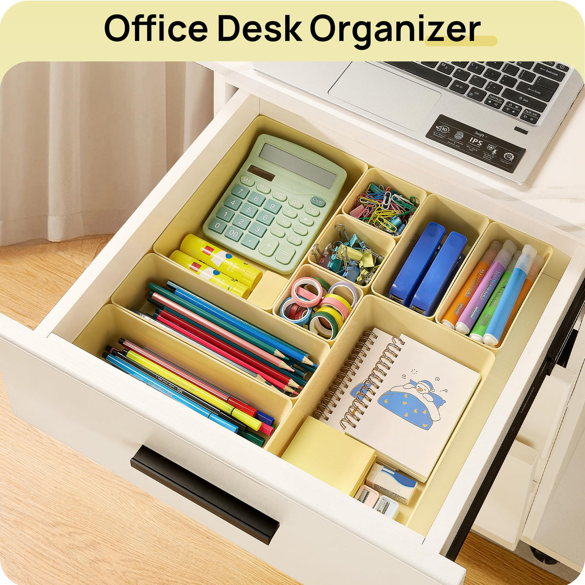 Vtopmart 25 Pack Plastic Drawer Organizers with Non-slip Rubber Pads