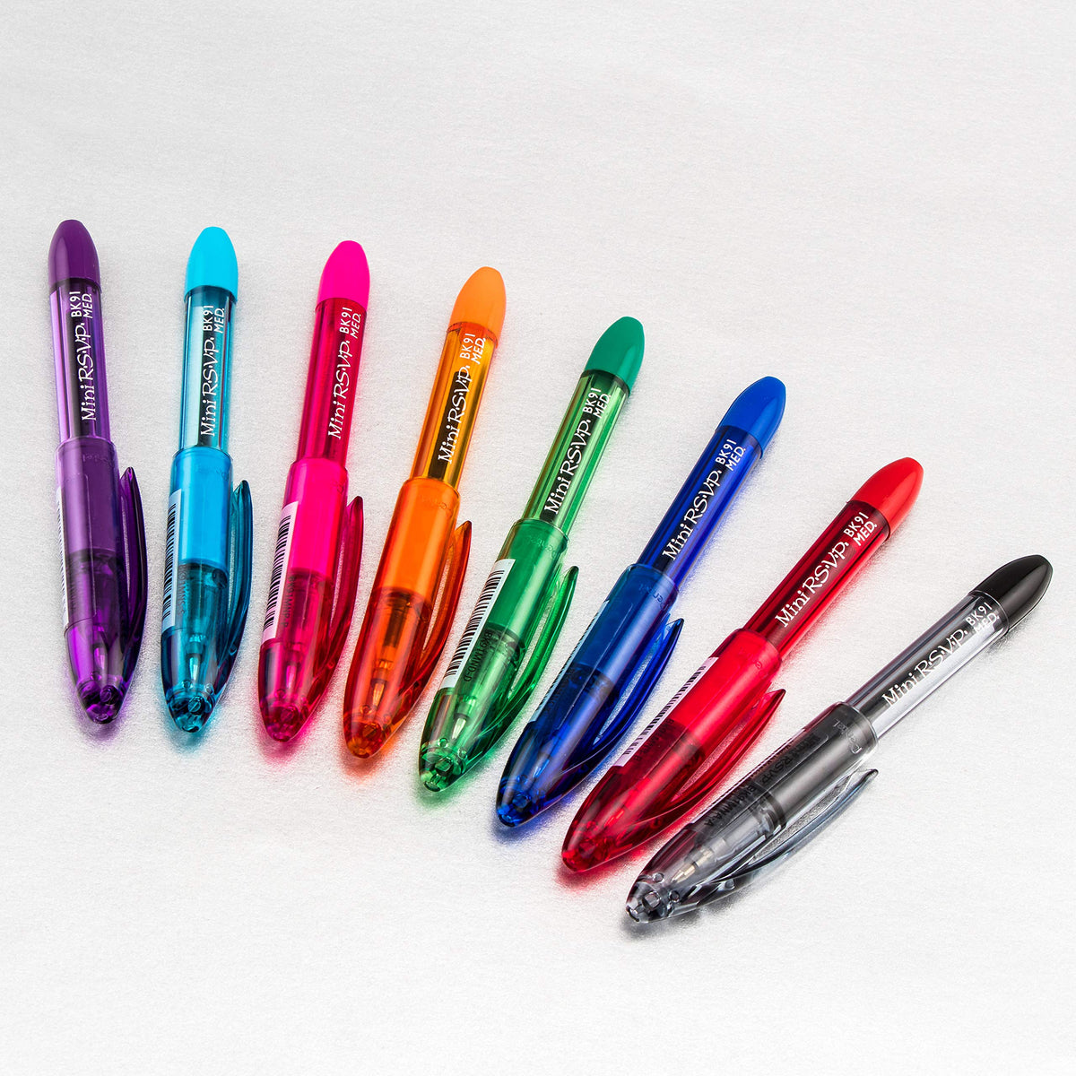 Pentel RSVP Mini Ballpoint Pen, (1.0mm) Medium Line, Black Ink, Box of 12 (BK91MNA-A)