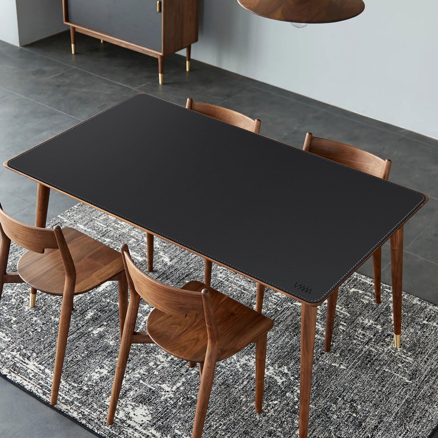 VYAAA Leather Desk Mat, 51"×27.5" Large Mouse Pad, Desktop Protector for Desk, Multifunctional
