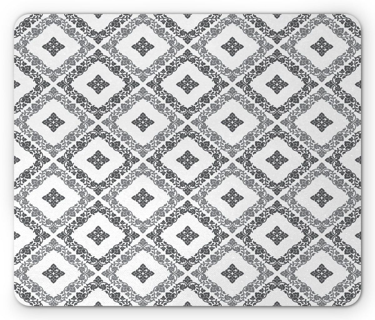 Lunarable Victorian Mouse Pad, Romantic Antique Floral Design in Triangle Forms Image Print