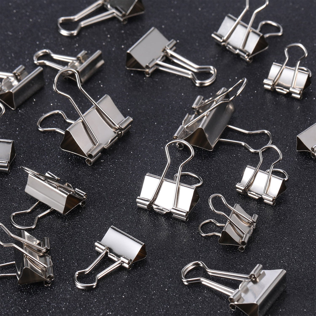 TecUnite 150 Pcs Silver Binder Clips Assorted Sizes
