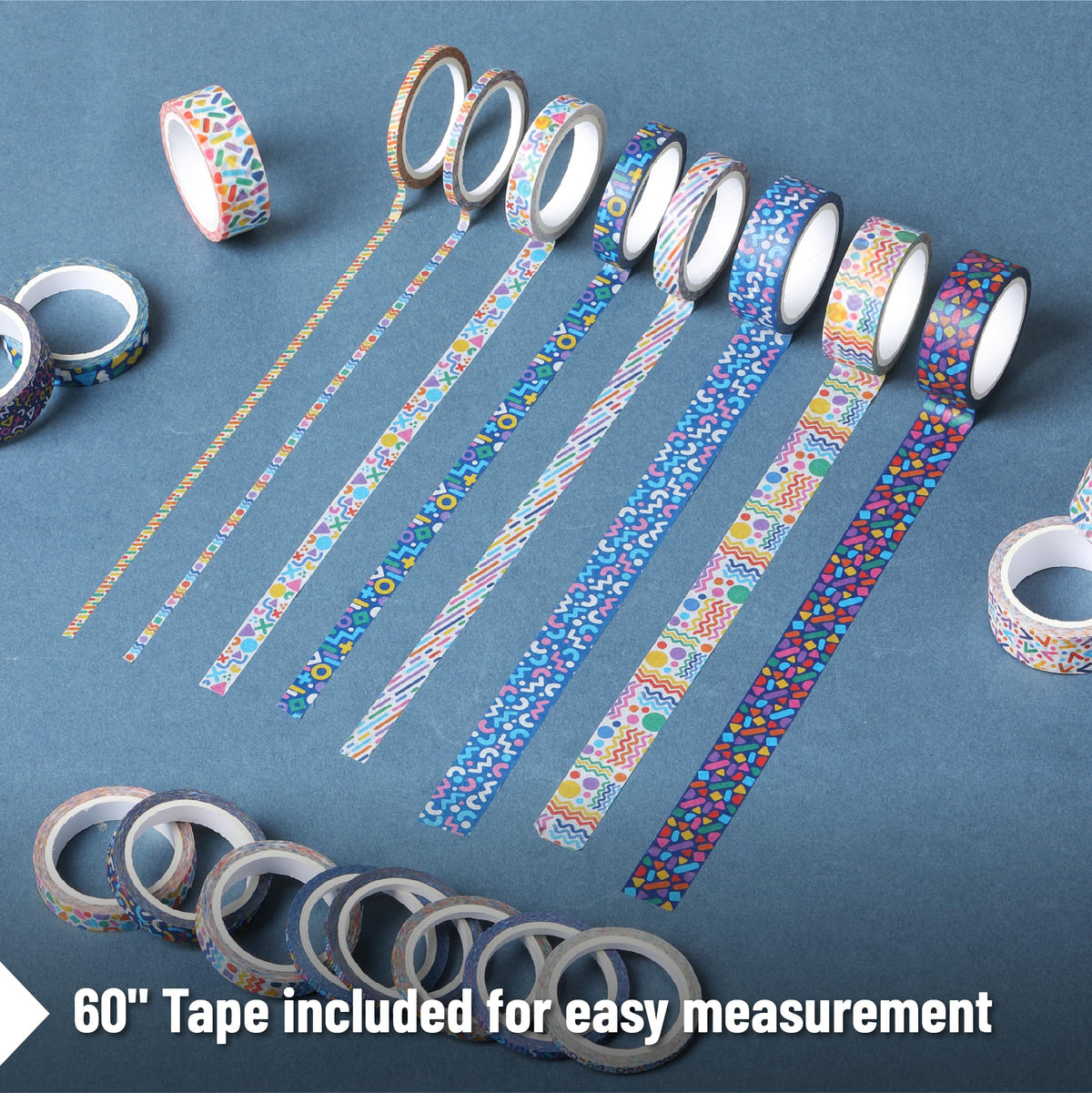 Mr. Pen- Washi Tape Set, 21 Rolls, Assorted Sizes, 5 Yards/Roll