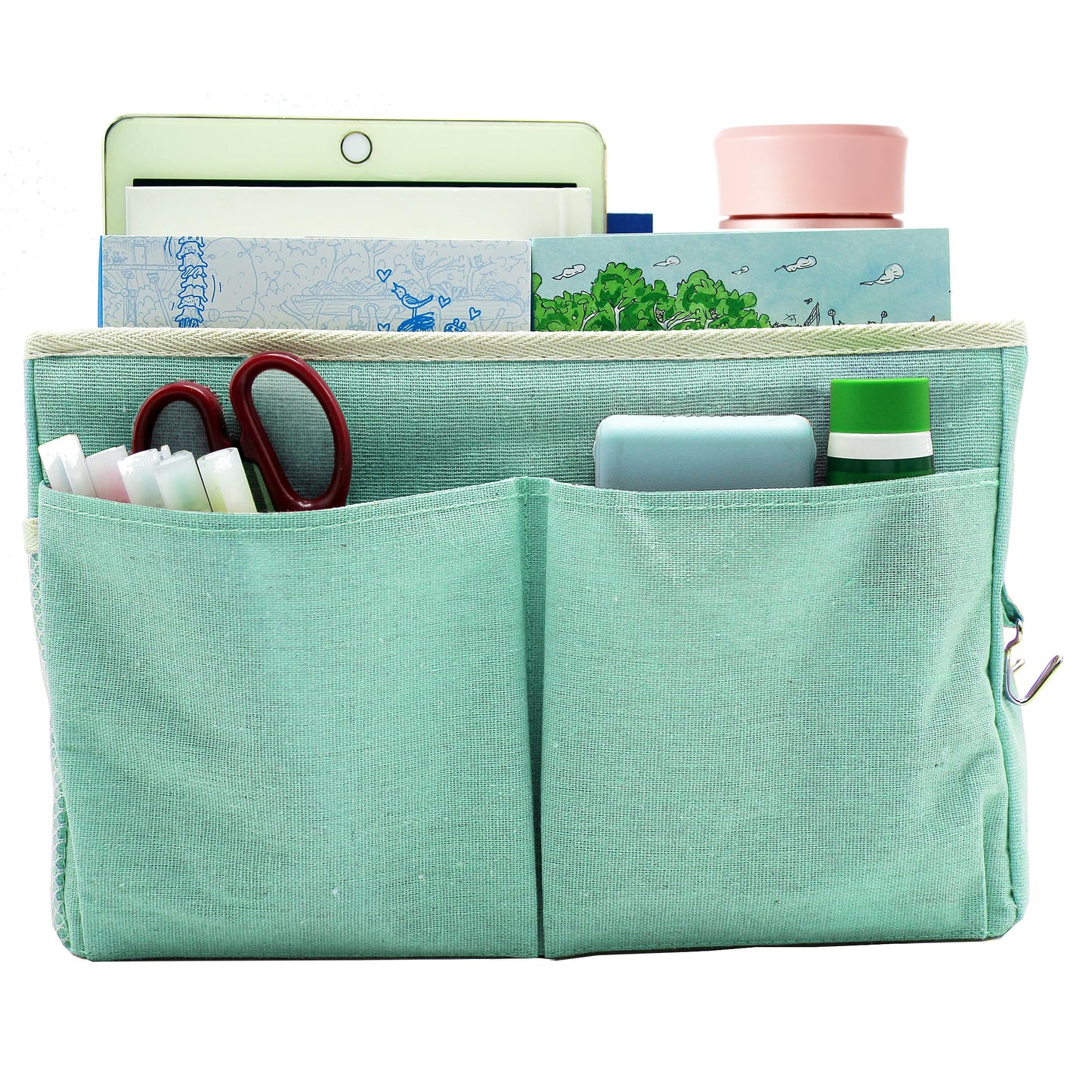 2-Pack Bedside Caddy Bedside Hanging Storage Basket Multi-Function Organizer Caddy for Bunk and