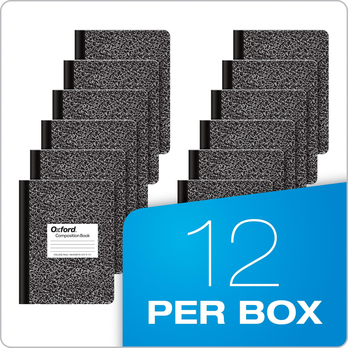 Oxford Composition Notebooks, School Supplies, Notebooks for School, College Ruled Paper, 9-3/4 x