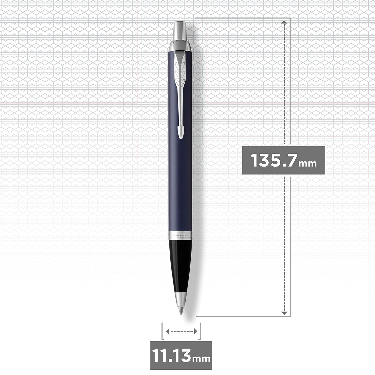 Parker IM Ballpoint Pen, Matte Blue with Medium Point Black Ink Refill (1975557)