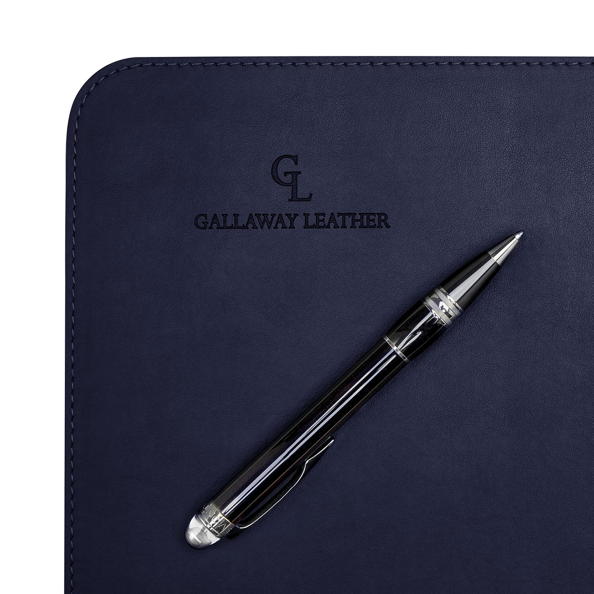 Gallaway Leather Desk Mat - Office Writing Desk Pad, Medium 24" x 14" Navy Blue, Gift Ready Elegant